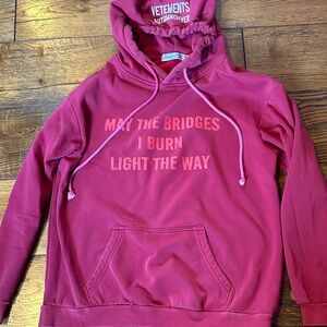 Vetements Magenta Hooded Sweatshirt